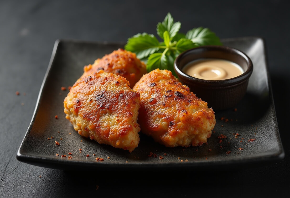 Filet z kurczaka upieczony w airfryer, soczysty i chrupiący.