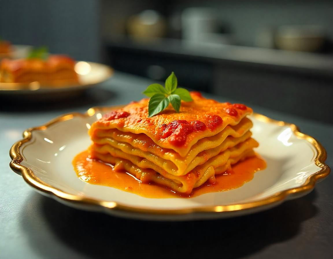 Lasagne w airfryer, upieczona z chrupiącym serem i mięsnym nadzieniem.
