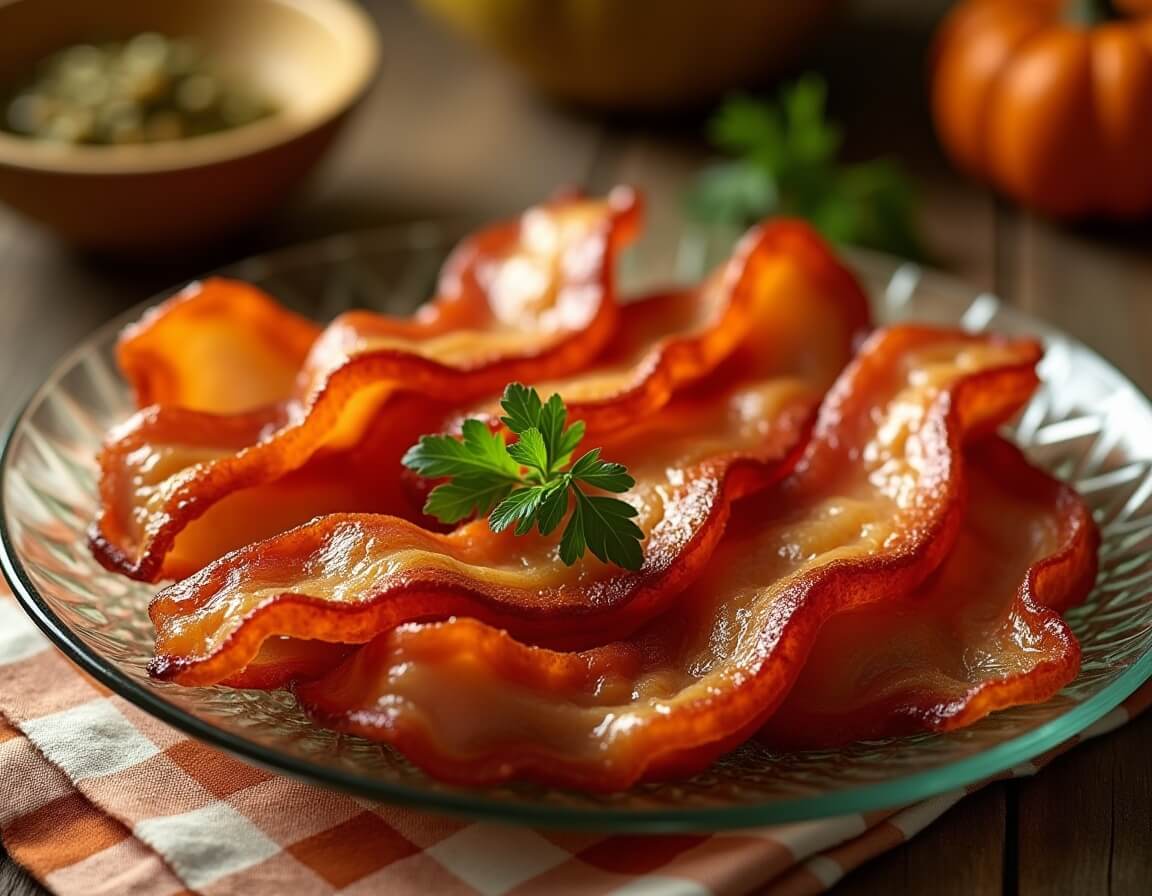 Smażony boczek w airfryer z chrupiącą skórką.