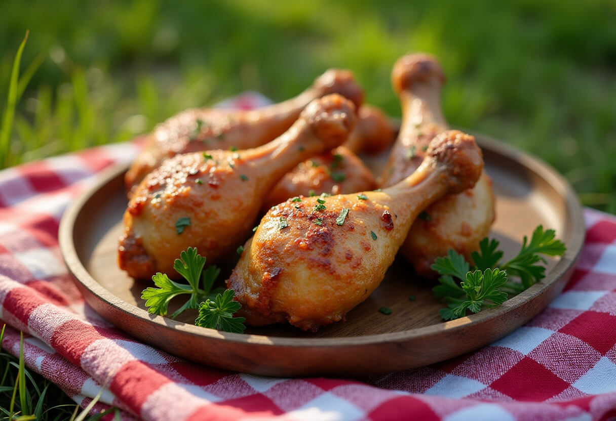 Udko z indyka w airfryer – złociste i soczyste mięso z chrupiącą skórką.